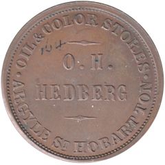 1/2 Penny - Hedberg/ levy Hobart, Tasmania - Late Strike Mule