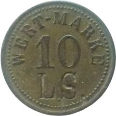 10 Pfennig Wert-Marke, Countermarked `L.S.`