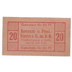 20 Pfennigs Konsum- und Prod. Verein