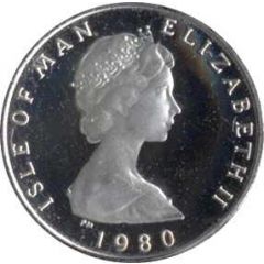 1/2 Penny - Elizabeth II stylized herring, .500 fine silver