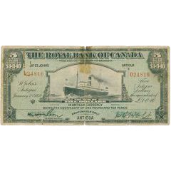 5 Dollars / 1 Pound and 10 Pence Royal Bank of Canada