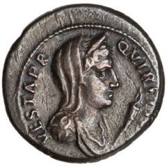 Denarius I O MAX CAPITOLINVS, Vesta and Jupiter