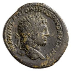Sestertius - Caracalla P M TR P XVI COS IIII P P S C, Libertas