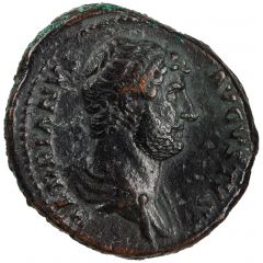 Dupondius or As - Hadrian INDVLGENTIA AVG COS III P P S C, Indulgentia