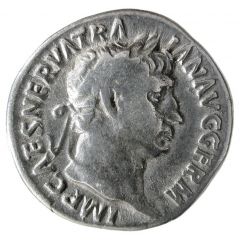 Denarius - Trajan P M TR P COS IIII P P, Vesta