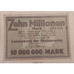 10 000 000 Mark Landesbank der Rheinprovinz