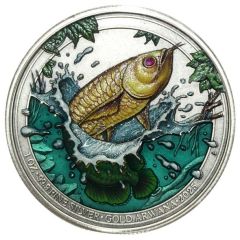 Bullion - Gold Arwana Antique Enamel with Stone