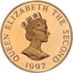 2 Pounds - Elizabeth II 40th Anniversary of Queen`s Reign, Gold Proof Issue