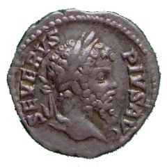 Denarius - Septimius Severus P M TR P XII COS III P P, Genius