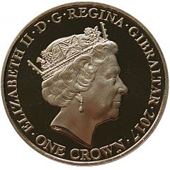 1 Crown - Elizabeth II Battle of Ypres, Coloured Poppies