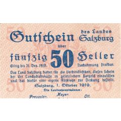 50 Heller Salzburg, district of