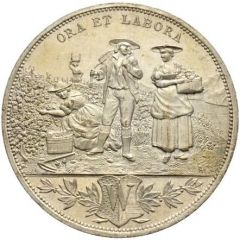 Souvenir of the Fête des Vignerons Vevey, silver-plated bronze