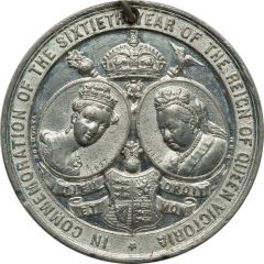 Medal - Victoria Diamond Jubilee, Vaughton, white metal