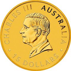 15 Dollars - Charles III 1st Portrait - Australian Kookaburra
