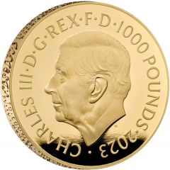 1000 Pounds - Charles III Petition Crown, Portrait, Gold Proof