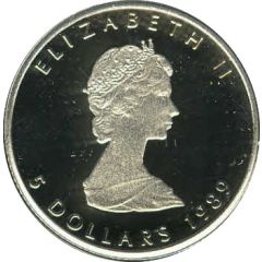 5 Dollars - Elizabeth II 2nd Portrait, 1/10 oz. Platinum Bullion Coinage