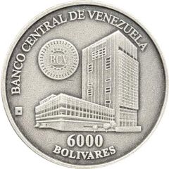 6000 Bolívares Casa de la Moneda de Maracay