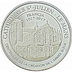 Monnaie de Paris Tourist Token - Le Mans Cathédrale Saint Julien - Francja 1917-2017