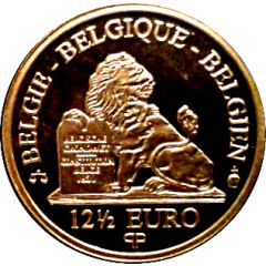 12 1/2 Euros - Albert II King Leopold II - Dynasty Anniversary