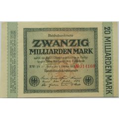 20 000 000 000 Mark Reichsbanknote