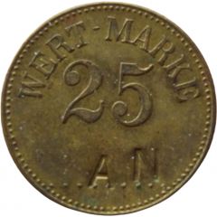 25 Pfennig Wert-Marke, Countermarked `AN`