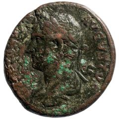 Dupondius or As - Hadrian COS III P P CLEMENTIA AVG S C, Clementia