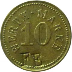 10 Pfennig Werth-Marke, Countermarked `FE`