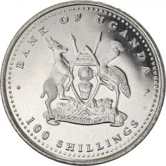 100 Shillings Rooster, nickel plated steel