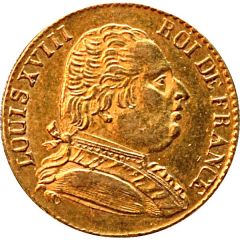 20 Francs - Louis XVIII dressed bust, London