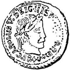 1/2 Peseta - Carlos V pretender,Berga