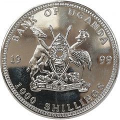 1000 Shillings 1 Euro cent Belgium