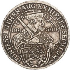 1 Thaler - John George I Augsburg Confession