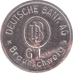 Safe deposit token - Deutsche Bank Braunschweig Bode-Panzer A.G.